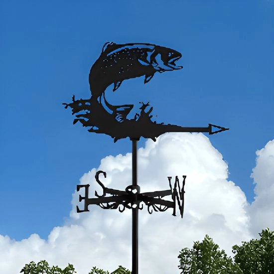Decorazione metallica a forma di ventaglio con disegno di animali - Decorazione in ferro battuto per esterni - Ornamento per terrazze e cortili interni