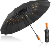 Paraplu resistente alla tempesta - grande e robusto - nero - per 2 persone - 108 cm