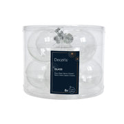 Box 8 Palline Vt trasp/iridesc d7cm
