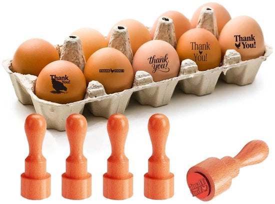 Set di timbri in legno con gomma - 5 stili - timbri mini - decorazione pasquale - fai da te scrapbooking - progetti unici - stampa