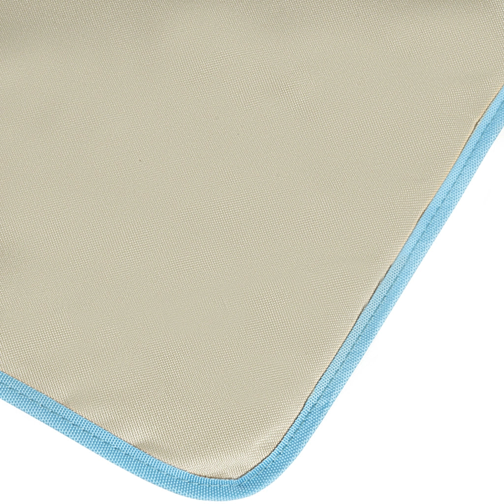2 Materassini Da Spiaggia Pieghevoli Con Cuscino Beige 124 X 53 Cm In Poliestere