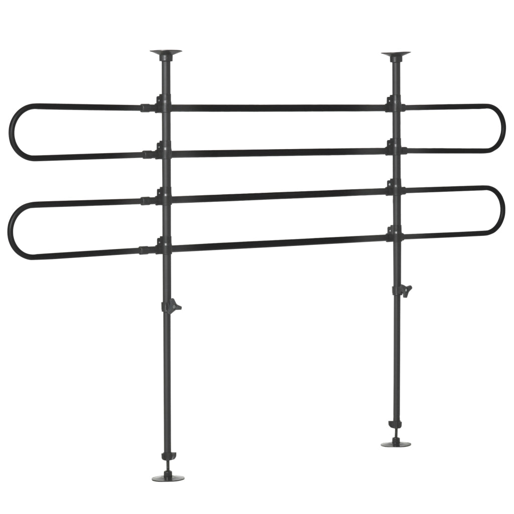 Barriera Protettiva Auto per Cani ¨C zephmum ¨C Nero Acciaio 87-135x60-105 cm