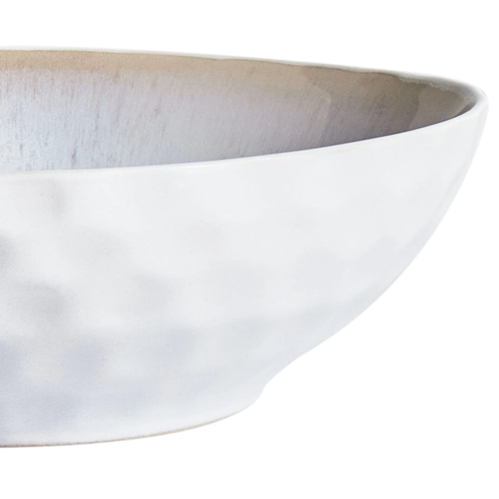 Set di 8 piatti fondi ingres  caolino fatto a mano finitura smalto reattivo Grigio chiaro Cucina Sala da pranzo