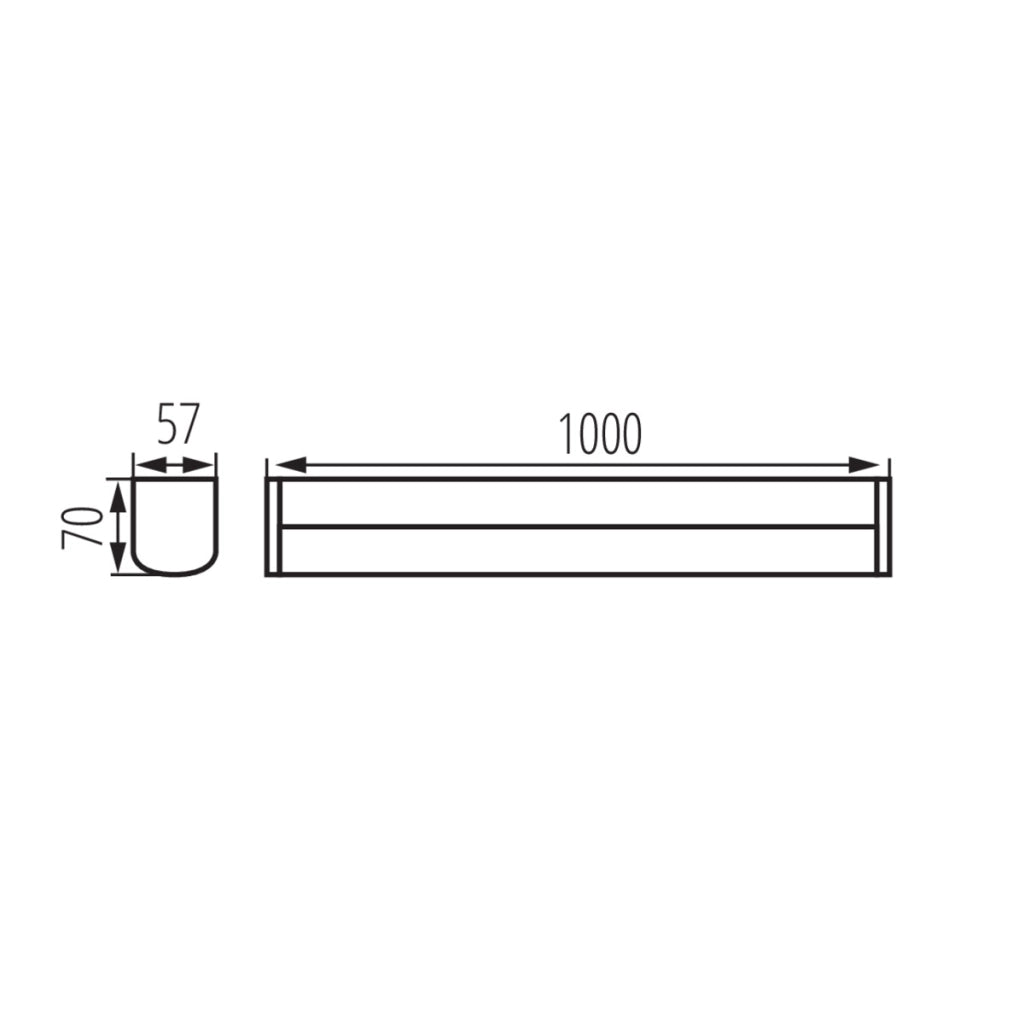 Applique bagno LED Kanlux AKVO bianca 100cm 23W IP44