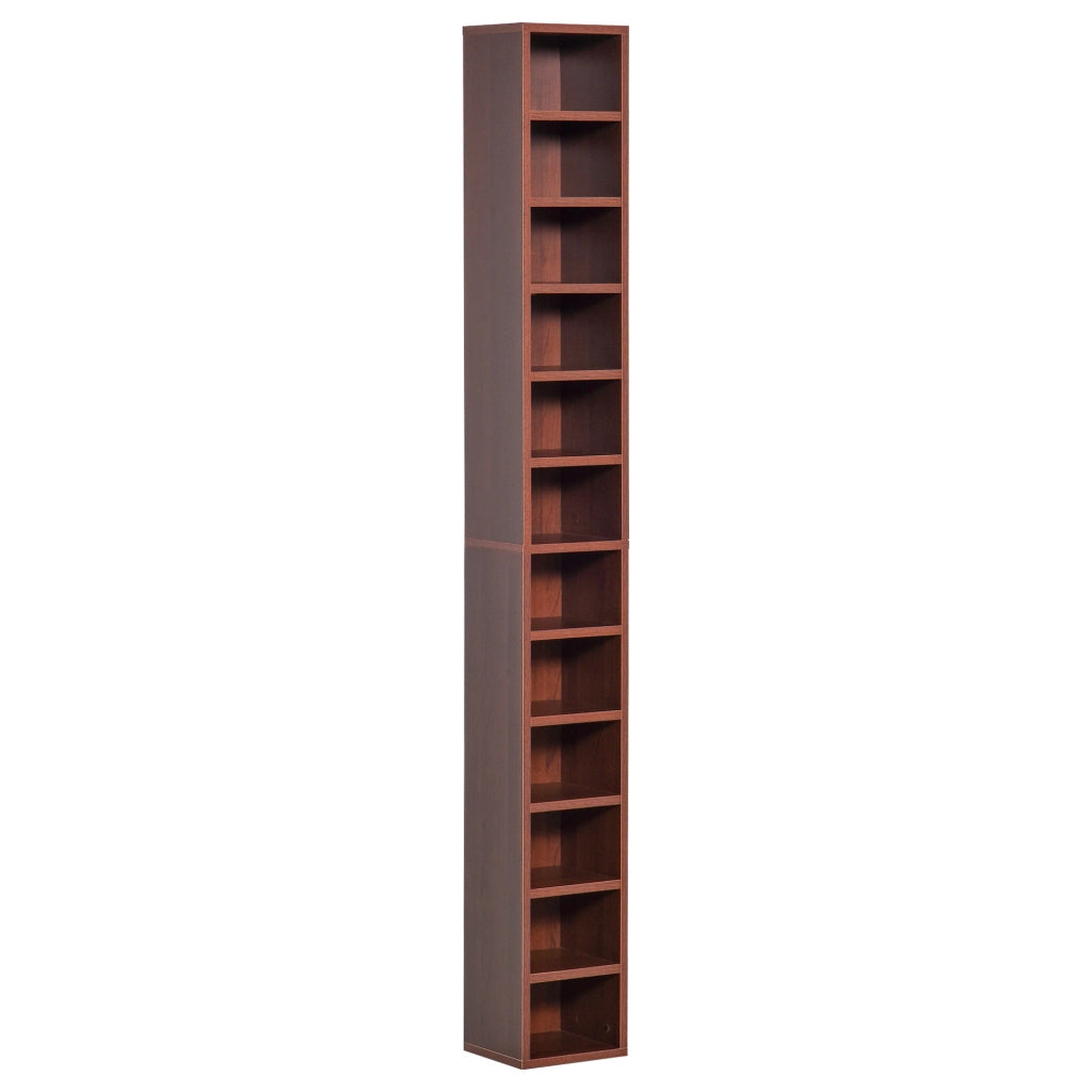 Libreria per CD e DVD ¨C zephmum ¨C marrone 21x20x175 cm