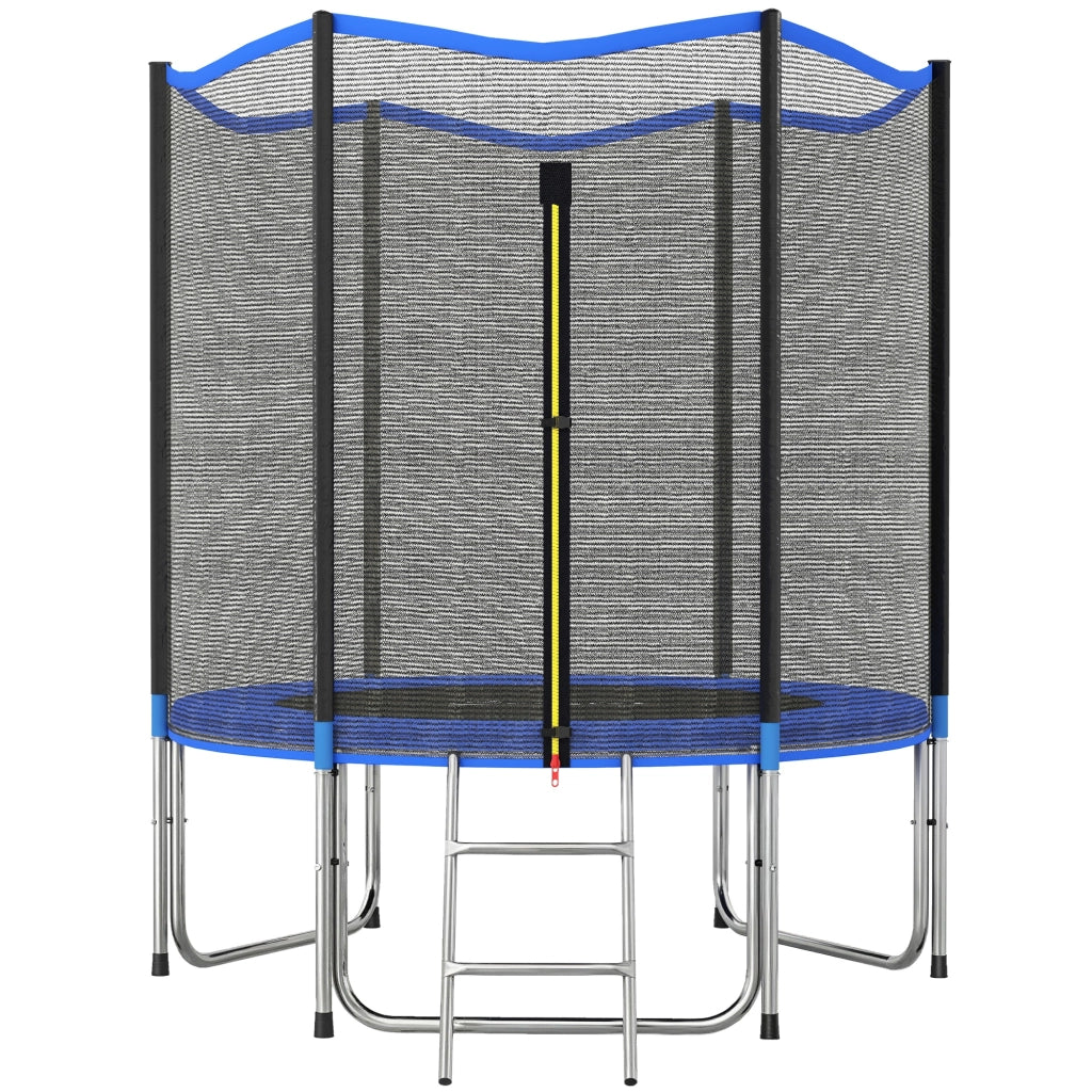 Tappeto Elastico da Giardino ?183cm ¨C Xylo ¨C 6 Pali 36 Molle Carico 80kg Blu