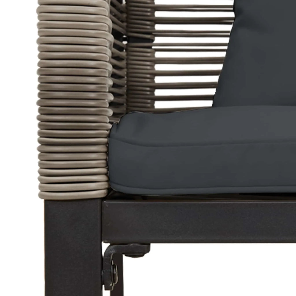 Set di Mobili da Esterno Grigio e Grigio Scuro polyrattan 42025233