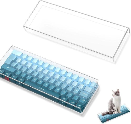 Tastiera Copri Chiave Idrorepellente - Cristallo Translucido - Gaming Meccanico - Senza Fili - Compatibile con K60 K61 GK61 SK61 K65 - 11,5 * 4,0 * 1,1 Pollici - Computer Portatile Compatto