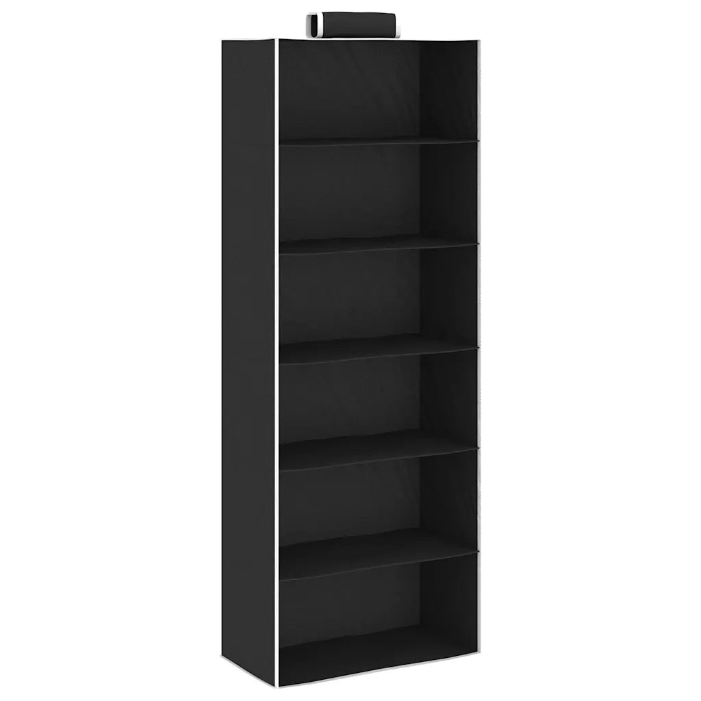 Organizer per Armadio da Appendere con 6 Ripiani 2 pz Tessuto 288325