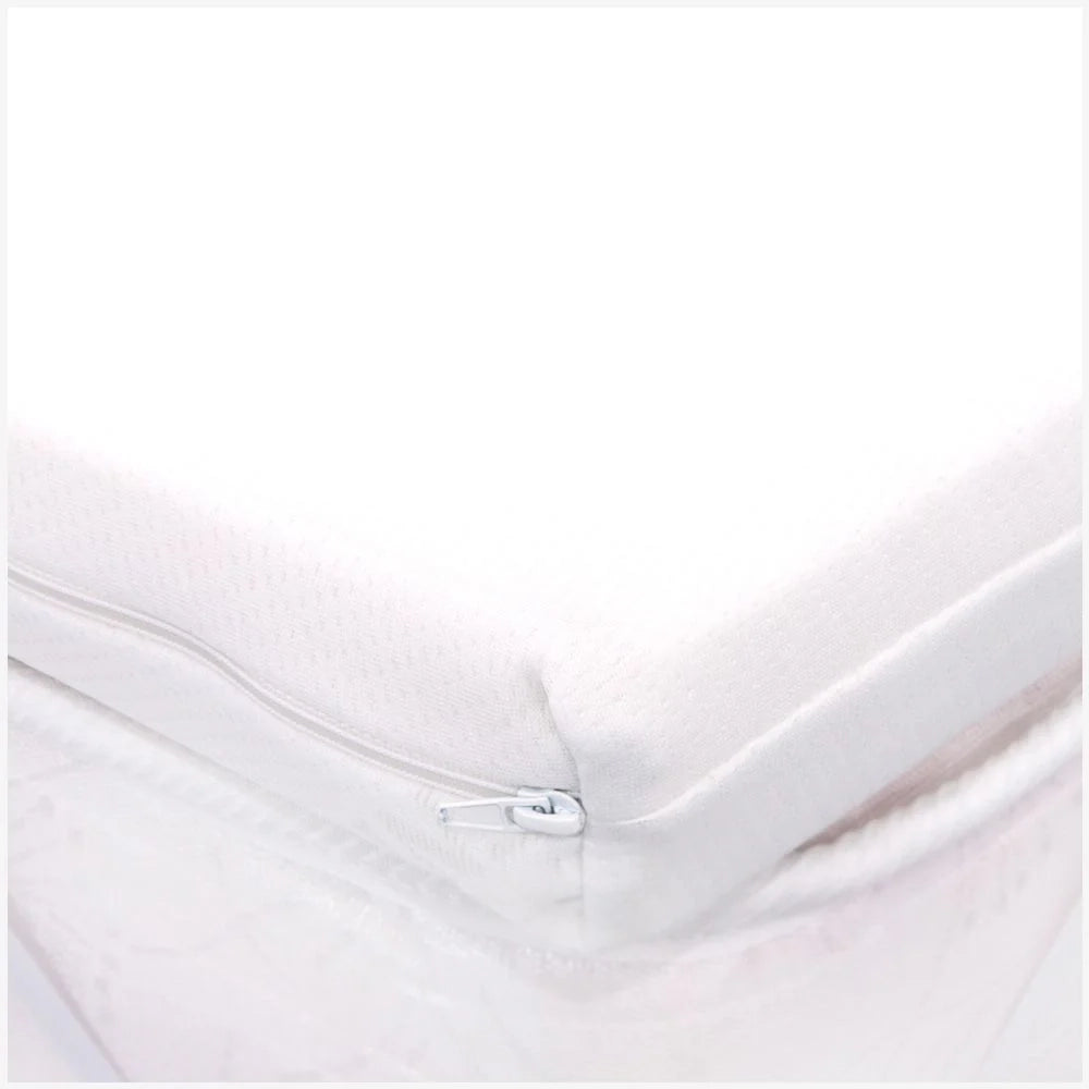 Topper Matrimoniale 160x200 in waterfoam - alto 8 cm, sfoderabile, tessuto AloeVera | Correttore H8