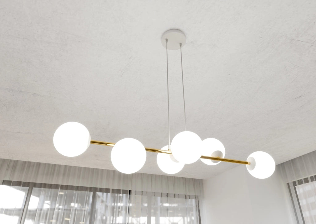 Lampadario Emibig Gravity 6 6xE14 bianco oro 110cm