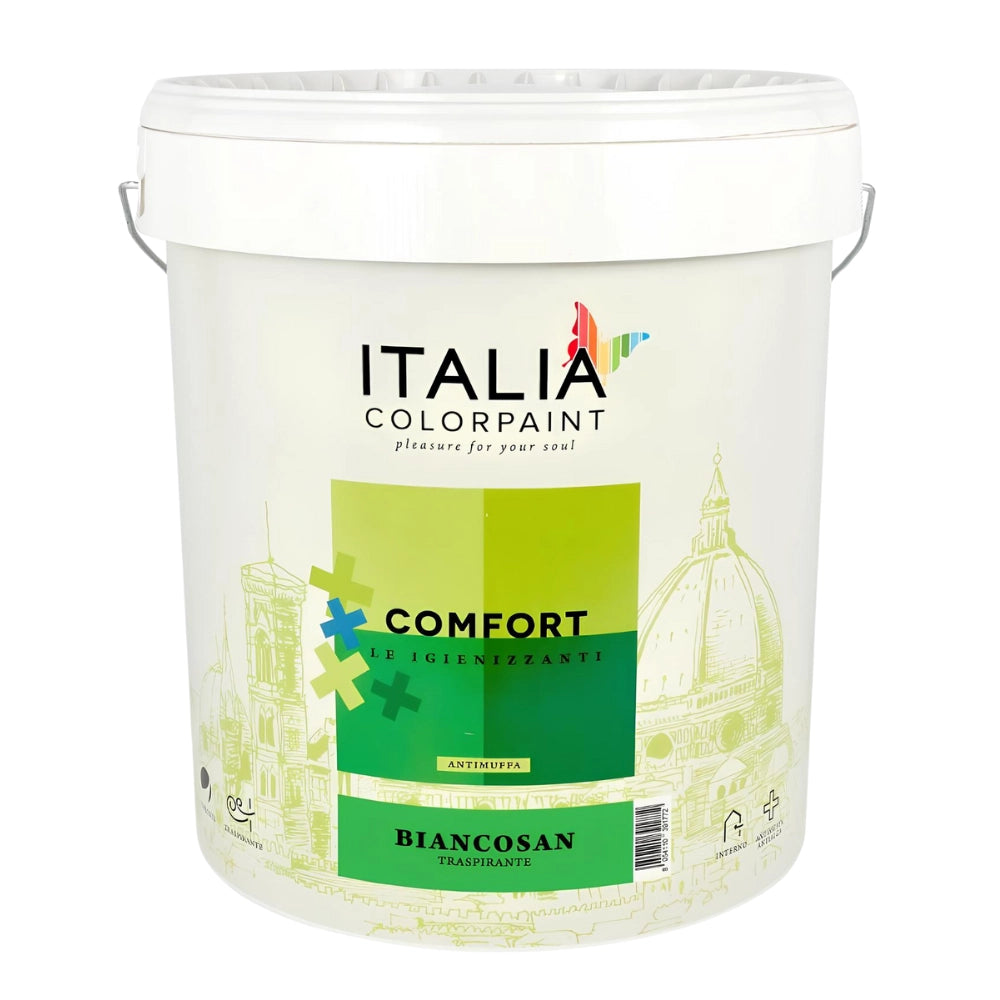 Idropittura igienizzante antimuffa traspirante bianca comfort biancosan plus *** formato 13 lt, confezione 1