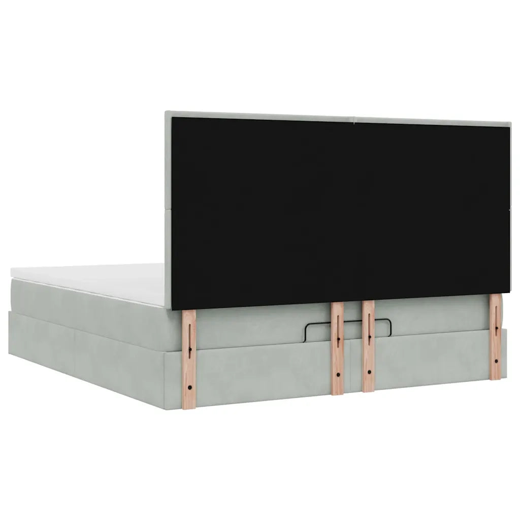 Struttura Letto Pouf con Materassi 180x200 cm Velluto 3314264