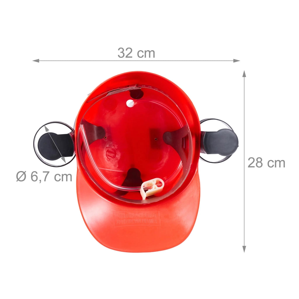 Casco porta bevande regolabile per feste 50 x 30 x 20 cm con 2 portabevande in stile festivo in plastica nera 13_0006819