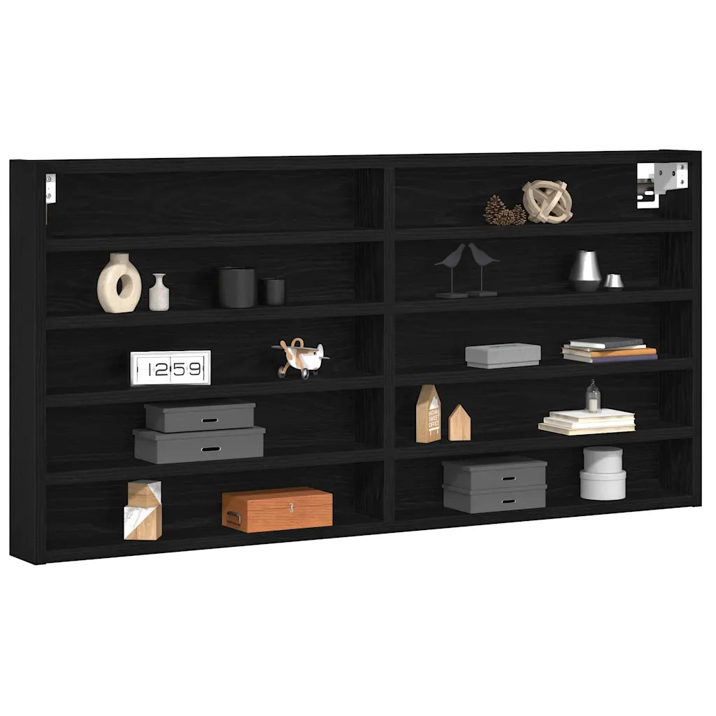 Vetrina Rovere Nero 100 x 8,5 x 50 cm Legno multistrato 862296