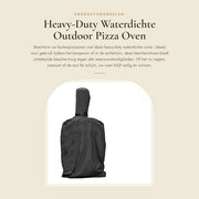Copertura per forno a pizza impermeabile - Protezione per forno a grill - Tela oxford - Protezione da pioggia/neve - 160x37x50 cm - Nero - Copertura per forno a grill