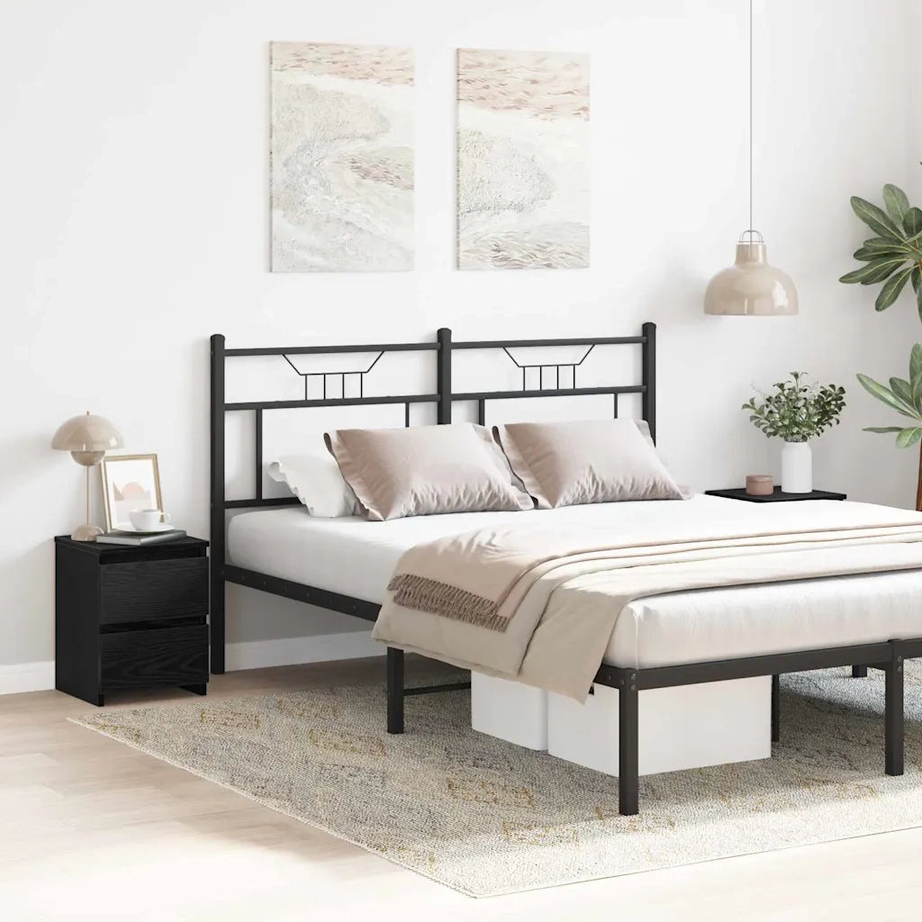 Armadio da Notte con cassetto 2 pcs Rovere Nero 30 x 30 x 40 cm 861989