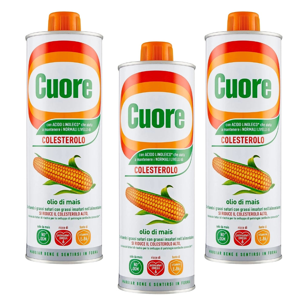 Cuore olio di mais in latta da 1 litro pezzi 3