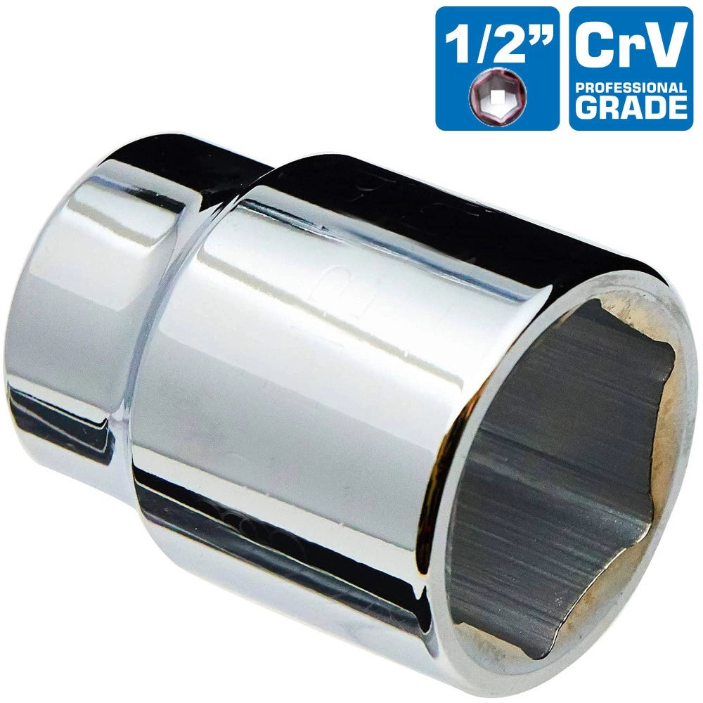Trade Shop - Bussola Boccola Esagonale Chiave Spanner In Cromo Vanadio 11 Mm Attacco 1/2" -
