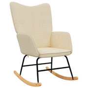 Sedia a Dondolo Crema in Tessuto CFW8472573