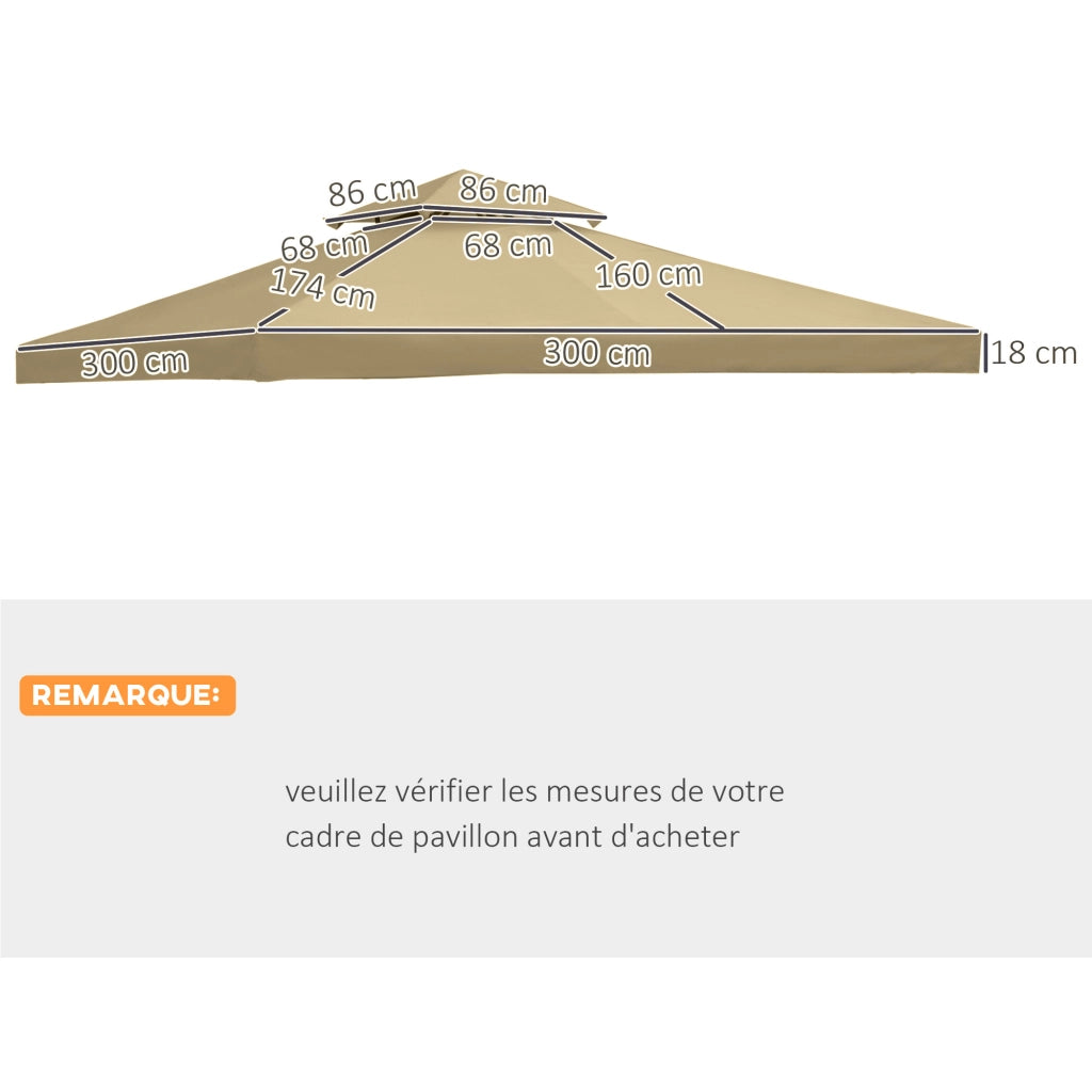 Tenda Giardino 3x3 m ¨C zephmum ¨C Beige