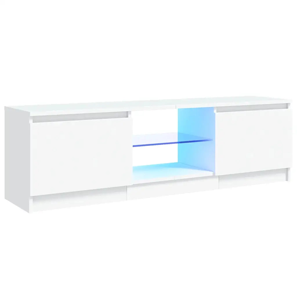 Mobile Porta TV con Luci LED Bianco 120x30x36 cm 804283