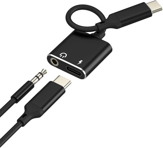 Adattatore di Cavi USB-C a 3,5 mm per Altoparlanti con Porta di Ricarica