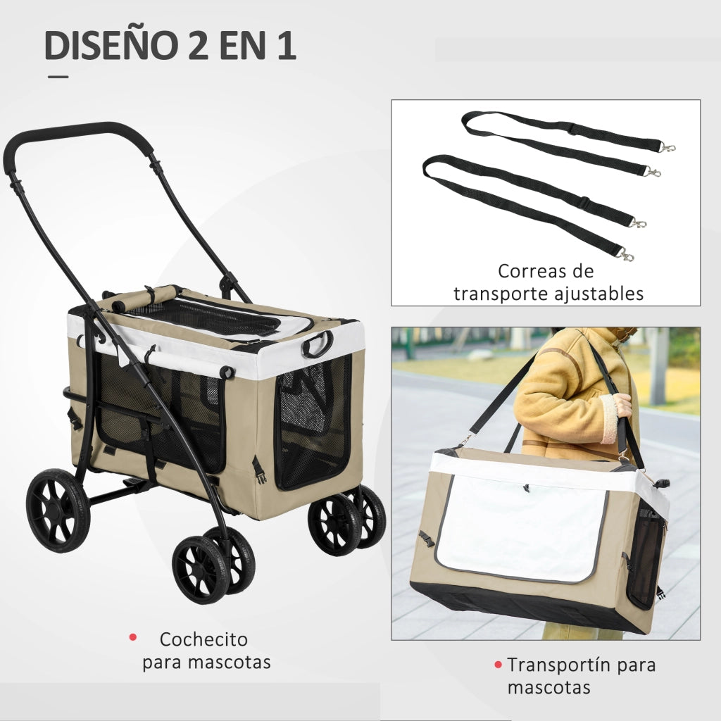 Cuscino per Cane Pieghevole con Vagone ¨C Minimal ¨C Caqui