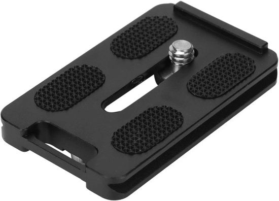 Piastra di Rilascio Rapido in Alluminio - Antiscivolo - Lavorazione CNC - Viti 1/4 pollici - Adatta per Leofoto - Solida e Duratura - Piastra di Rilascio Rapido