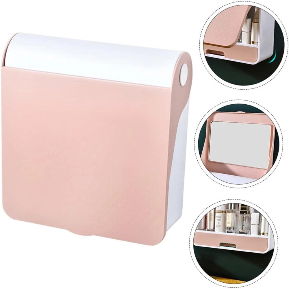 Trade Shop - Scatola Espositore Organizer Trucco Contenitore Per Cosmetici Porta Trucchi Rosa -