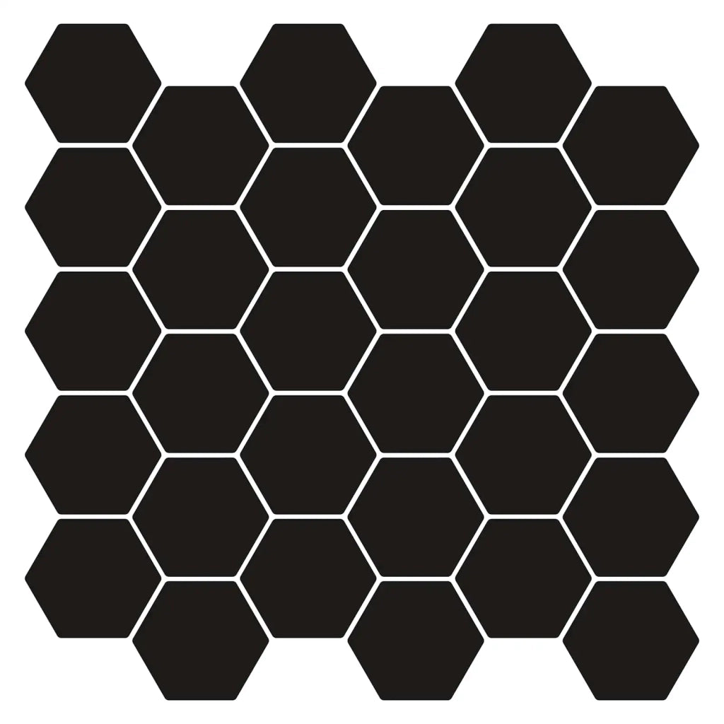 Piastrella Esagonale 50 pz Nero 30 x 30 cm Poliuretano e PET CFW1959321