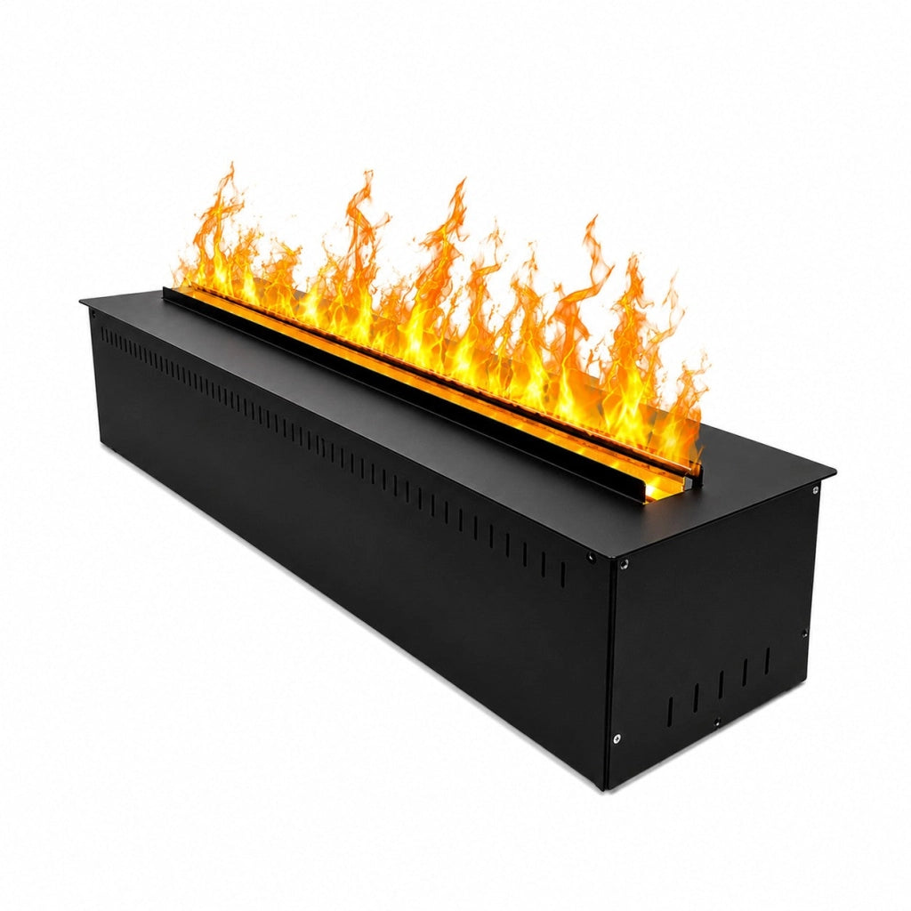 Bruciatore per Camino Elettrico a Vapore Acqueo da Incasso con Fiamme 3D 75x22,7x17,8 cm Capacità 3 lt 400W APP VAPOR75