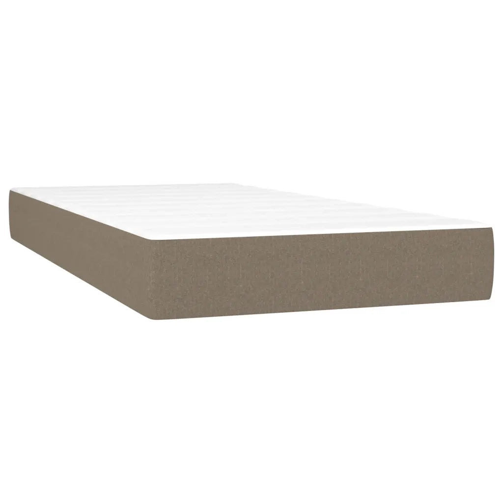 Letto a Molle con Materasso e LED Tortora 90x190 cm in Tessuto 3133361