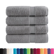 Asciugamani da bagno Premium SOLUND 4 pz Grigio 100x150 cm 600 g/m² 137312