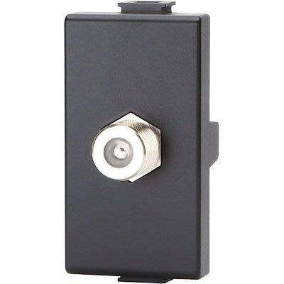 CONNETTORE F TV SAT DIRETTO ABM - NERO- 8 pezzi