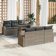 Set Divano da Giardino 7 pcs Grigio Rattan in Polipropilene 3357302