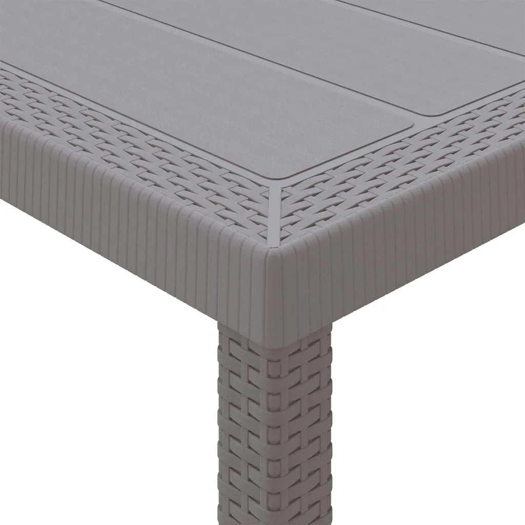 Set da Pranzo per Giardino 3 pcs Grigio chiaro Polipropilene 3378690