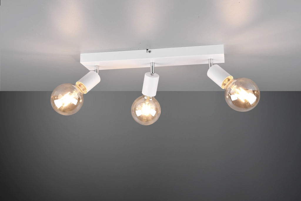 Faretti Barra 3 Spot Orientabili Bianca 48 cm Barra Vannes GD Trio