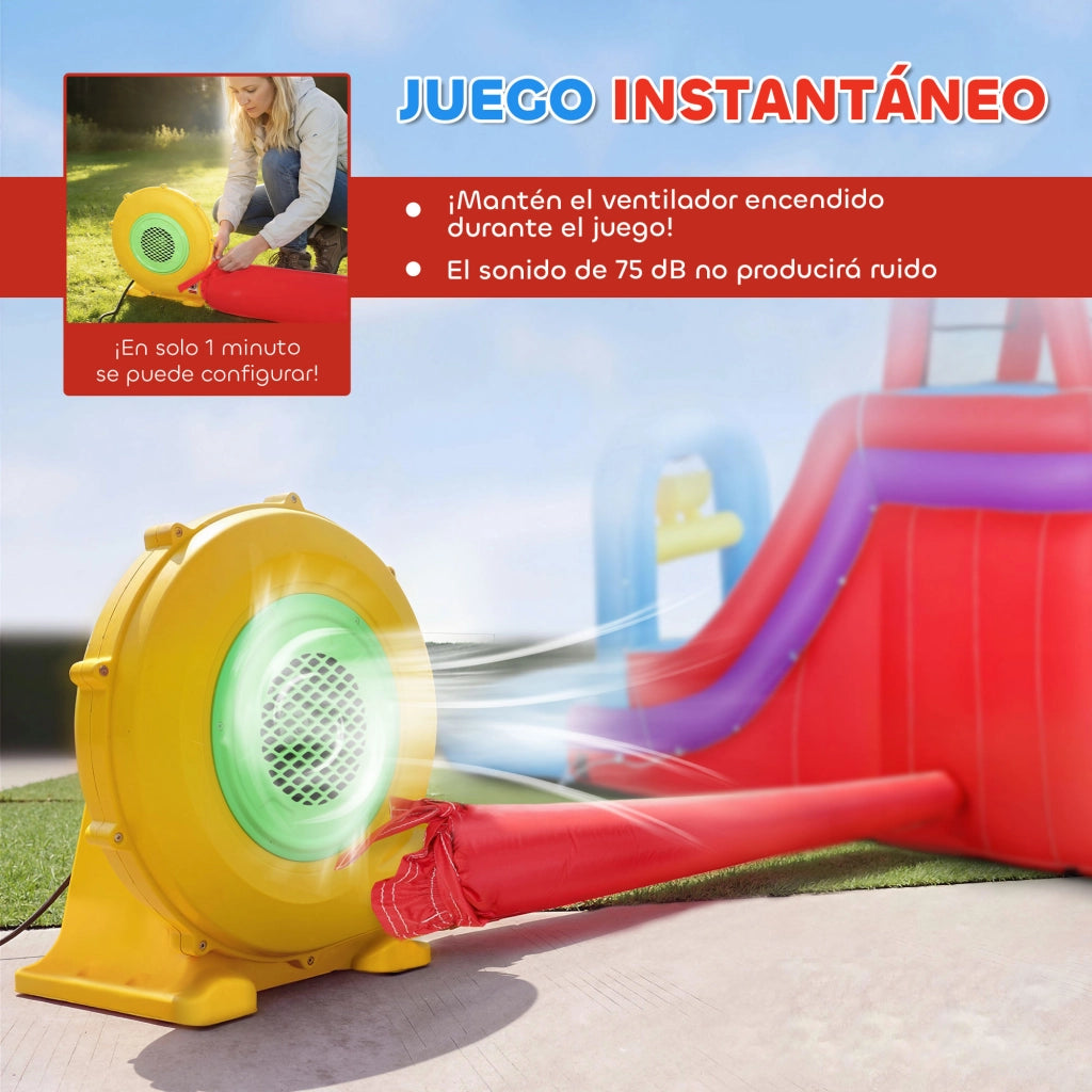 Piscina gonfiabile con scivolo e canestro ¨C Minimal ¨C Grigio 366x366x122 cm