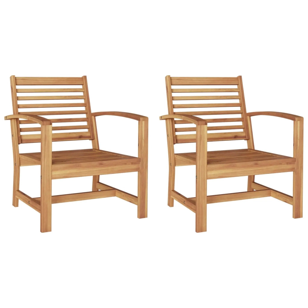 Sedia 2 Pezzo Marrone 65 x 60 x 76,5 cm Legno di teak solido 42006402