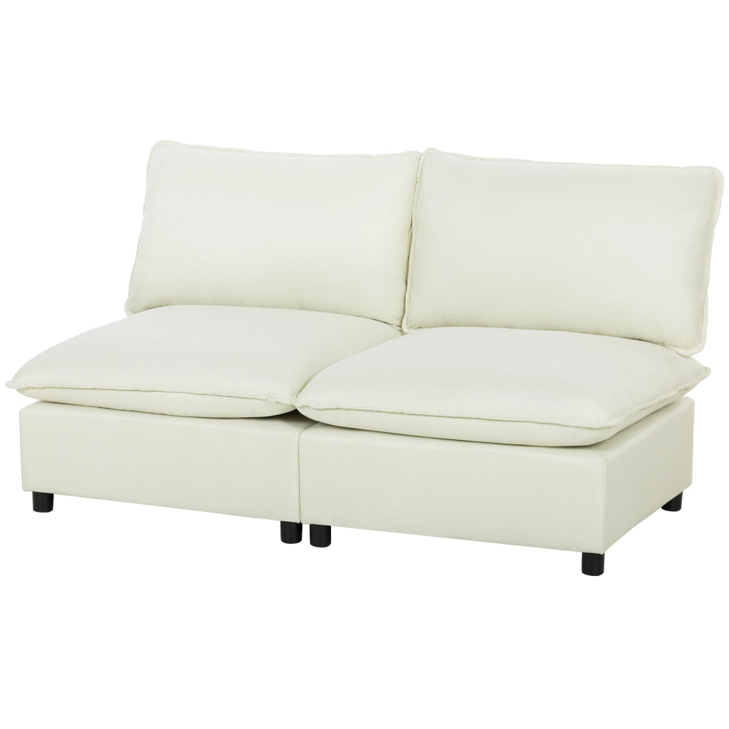 Divano 2 posti senza braccioli ¨C Minimal ¨C crema 146 cm