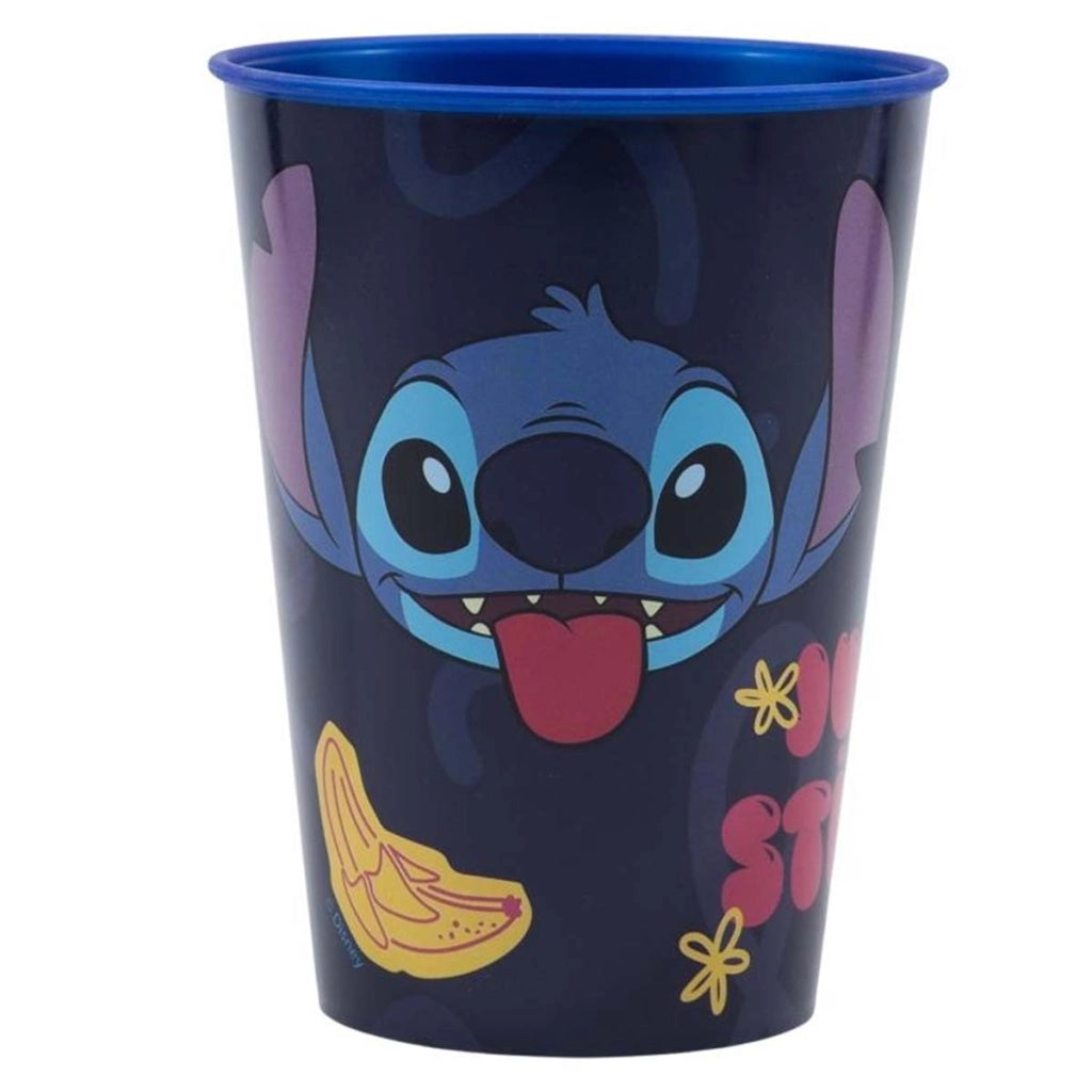 Bicchiere 260 ml per Bambini Leggero con Decorazione Stitch Blu Disney