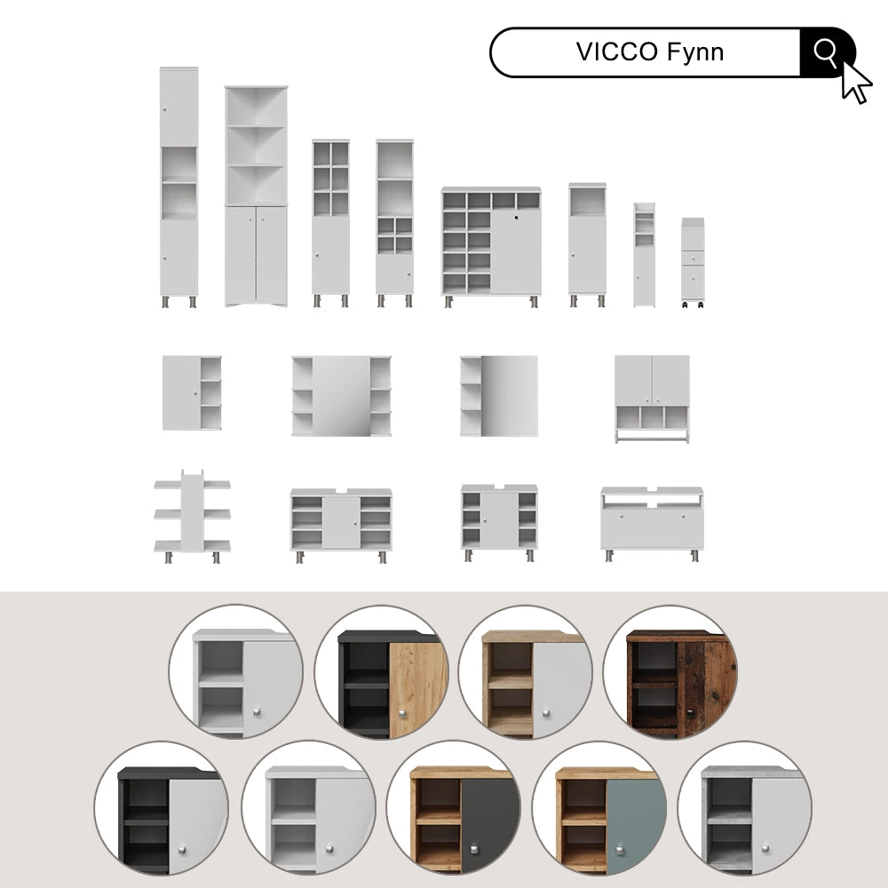 Vicco Mobile sottolavabo per bagno Verde 80 x 54 cm