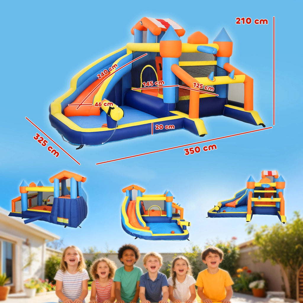 Castello gonfiabile 8 in 1 con scivolo trampolino ¨C Minimal ¨C 550W