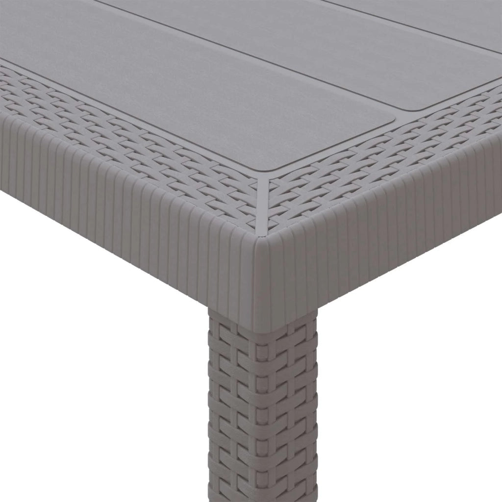 Set da Pranzo per Giardino 9 pcs Bianco Polipropilene 3378745