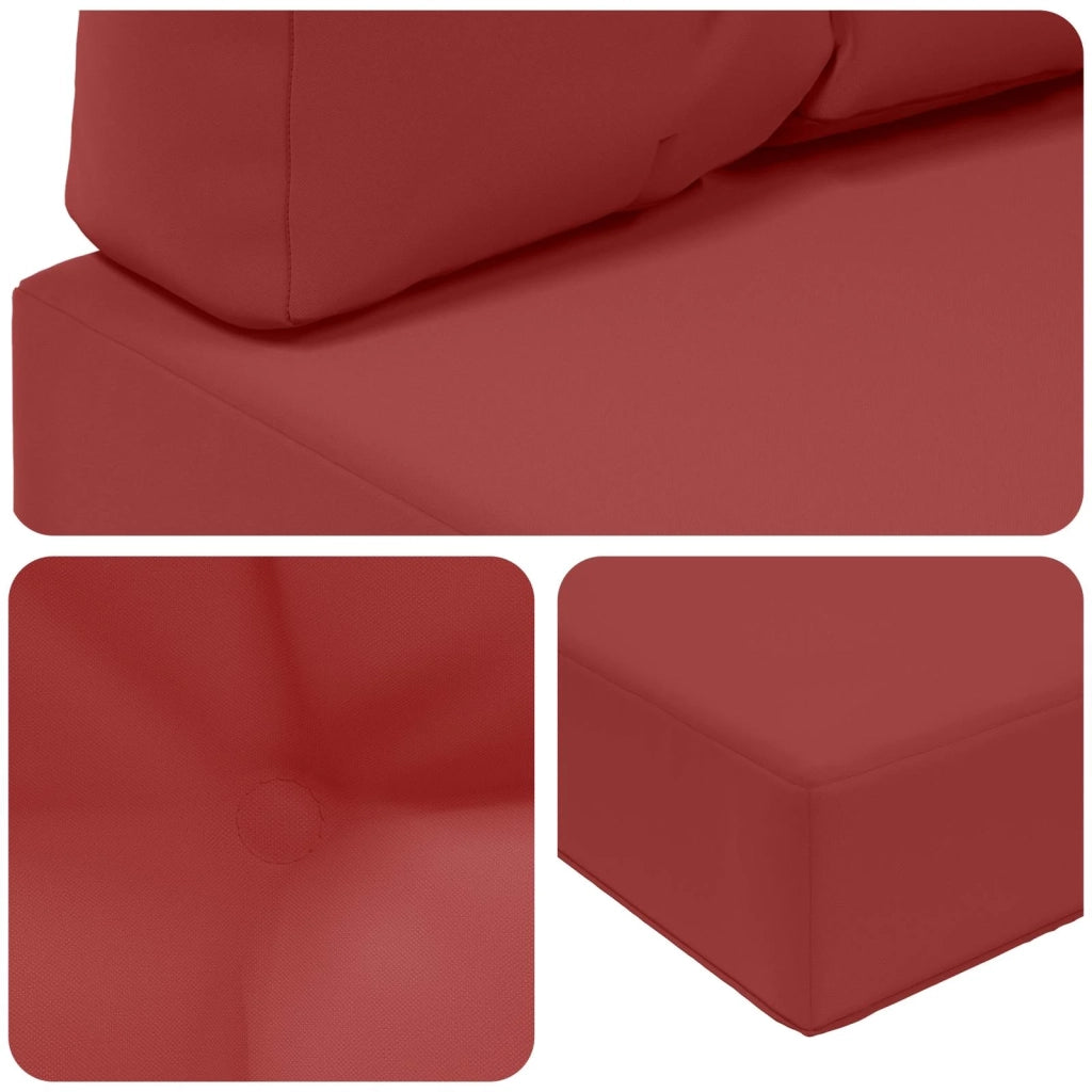 Cuscino per divano da esterno 2 pcs Rosso vino Poliestere 900736