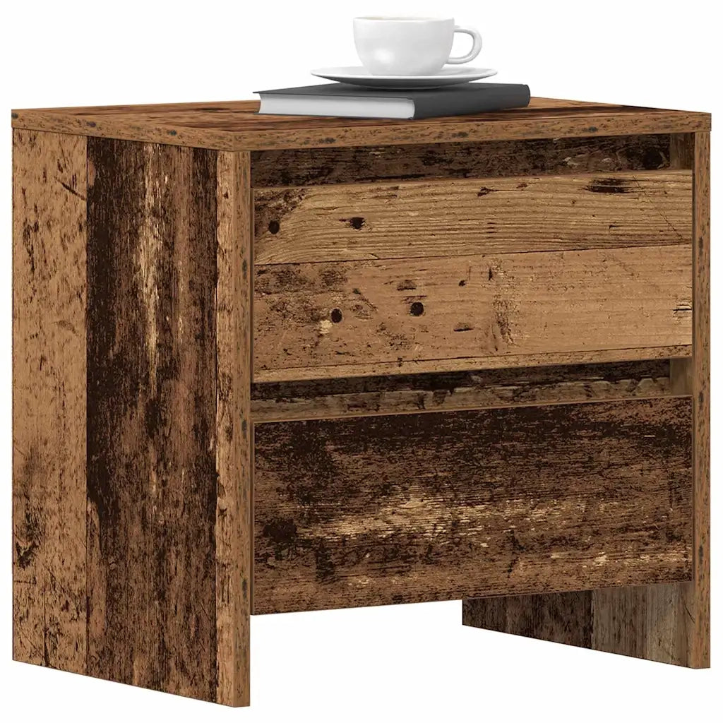 Set di 2 Comodini | Armadio da Notte | Mobiletto da notte Legno vecchio 45 x 34 x 44,5 cm