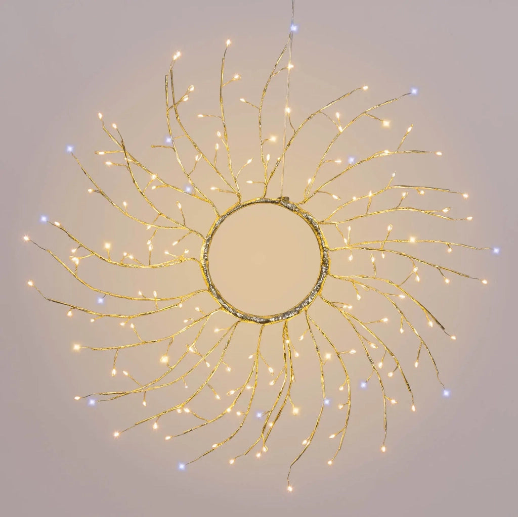 Corona Rami Tiglio Ø45 cm 160 MicroLED B Caldo Bianco FlashLED