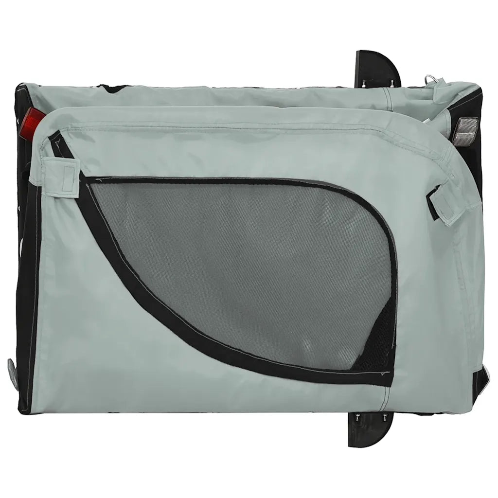 Rimorchio da Bici per Animali Grigio e Nero Oxford e Ferro 94007