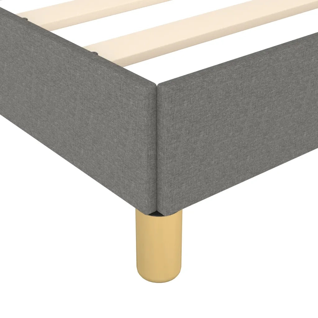 Letto singolo | Letto per adulti | Giroletto senza Materasso Grigio Scuro 90x200 cm Tessuto